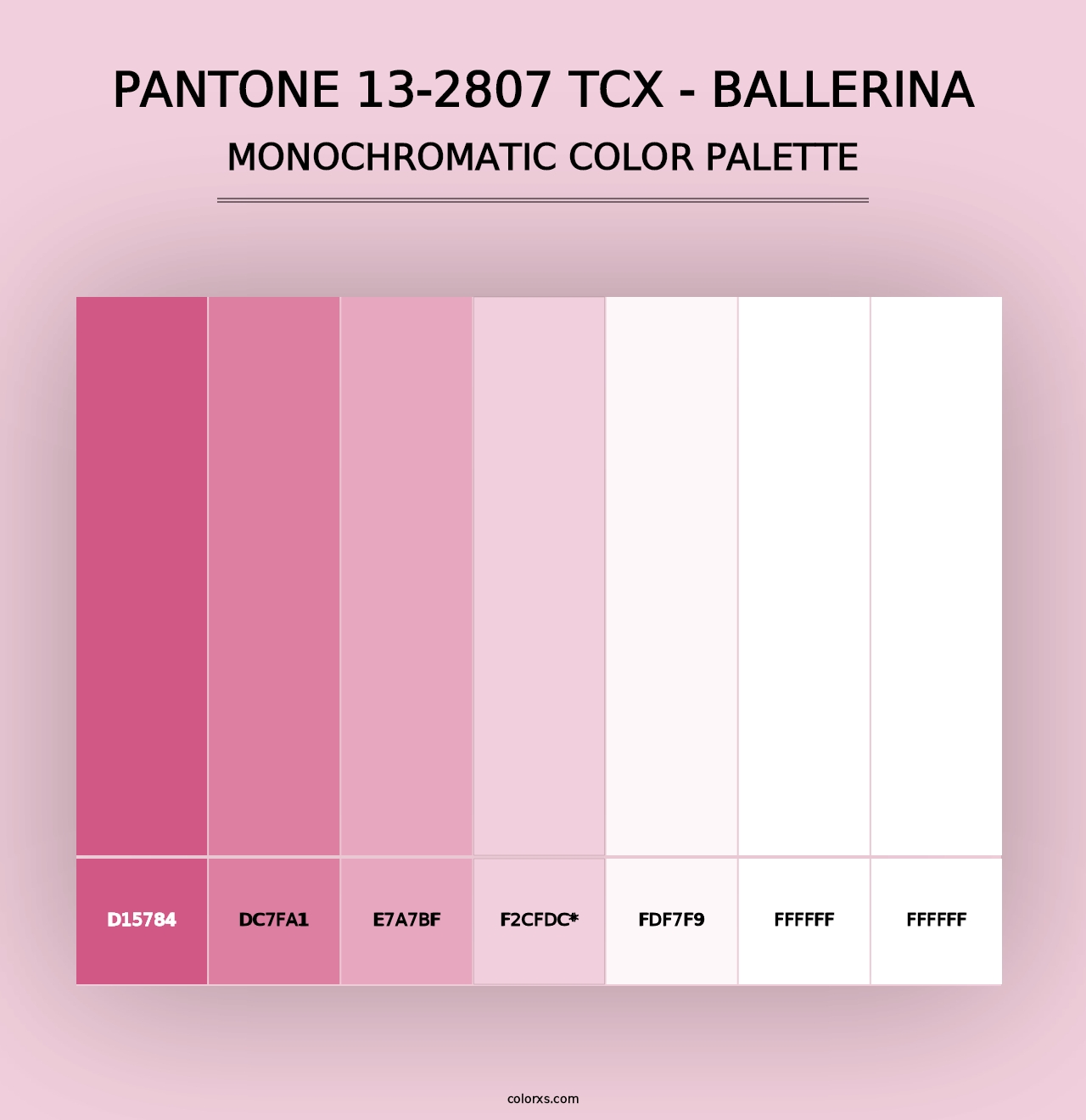 PANTONE 13-2807 TCX - Ballerina - Monochromatic Color Palette