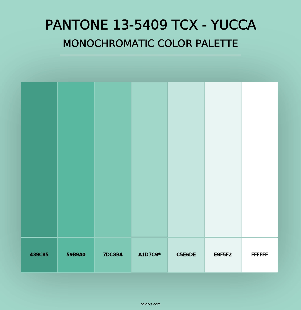 PANTONE 13-5409 TCX - Yucca - Monochromatic Color Palette