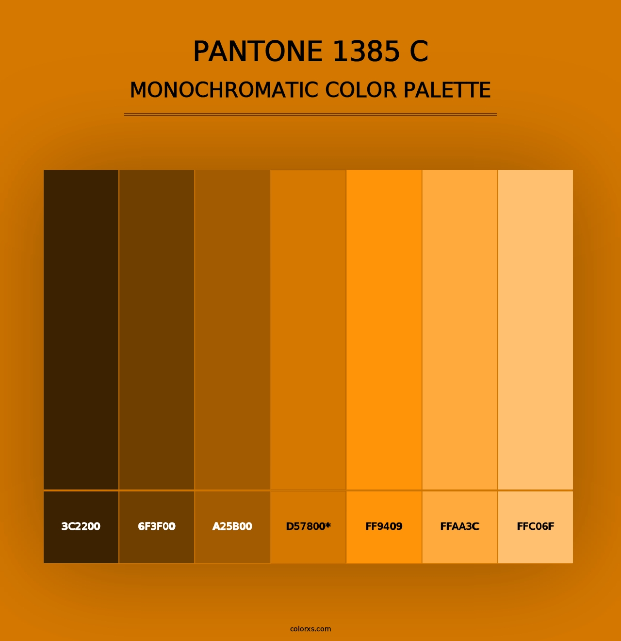 PANTONE 1385 C - Monochromatic Color Palette