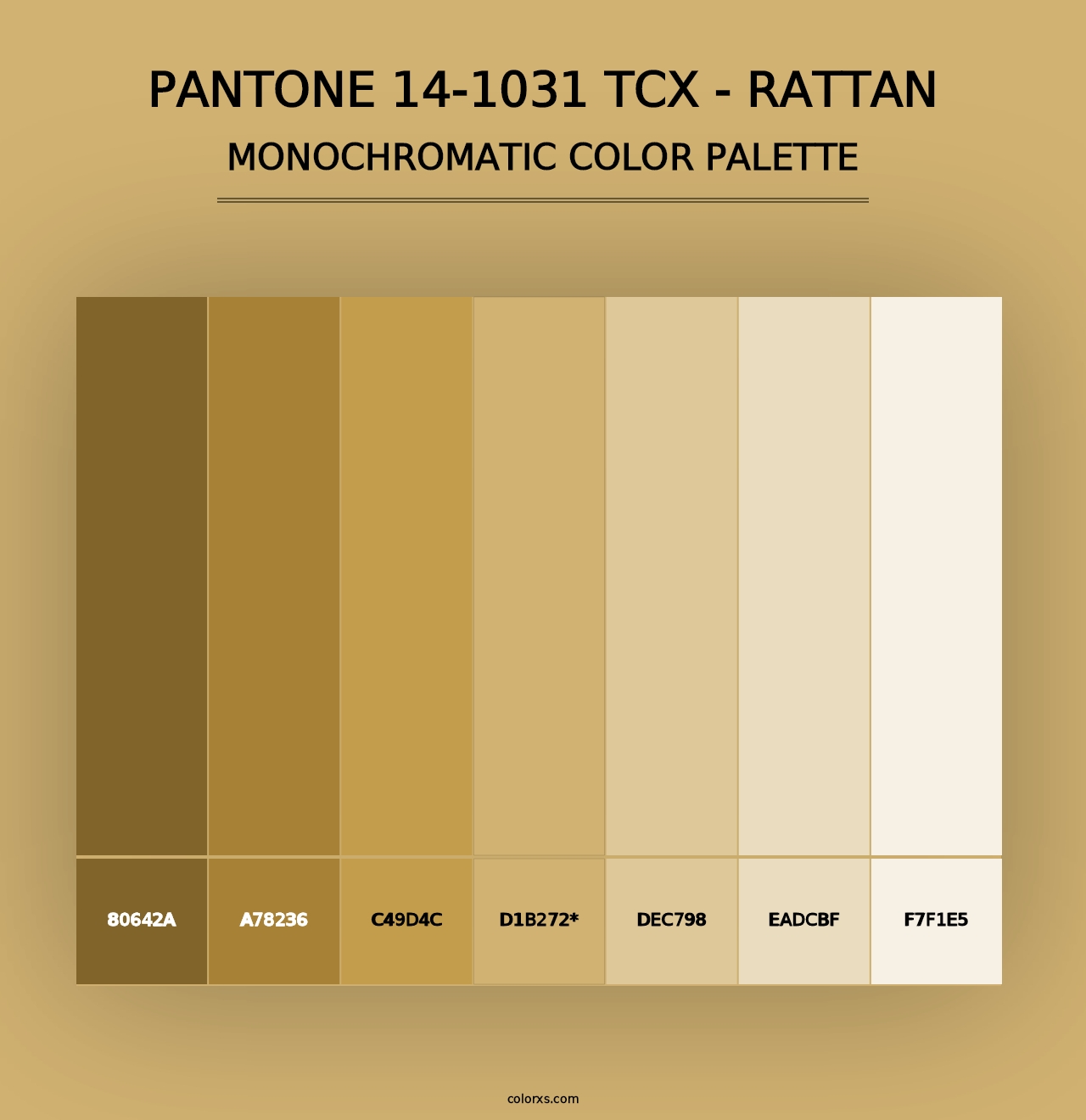 PANTONE 14-1031 TCX - Rattan - Monochromatic Color Palette