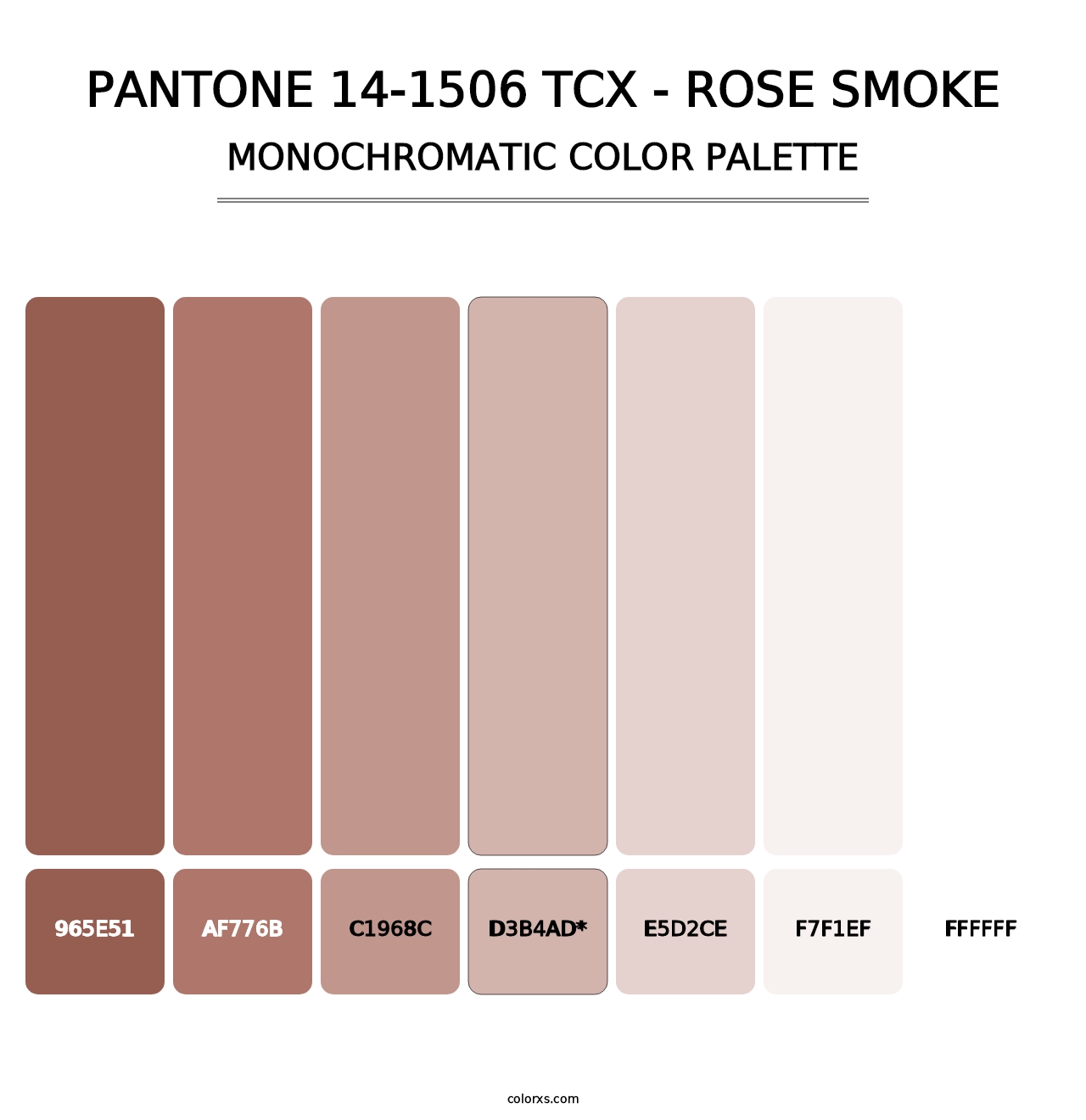 PANTONE 14-1506 TCX - Rose Smoke - Monochromatic Color Palette