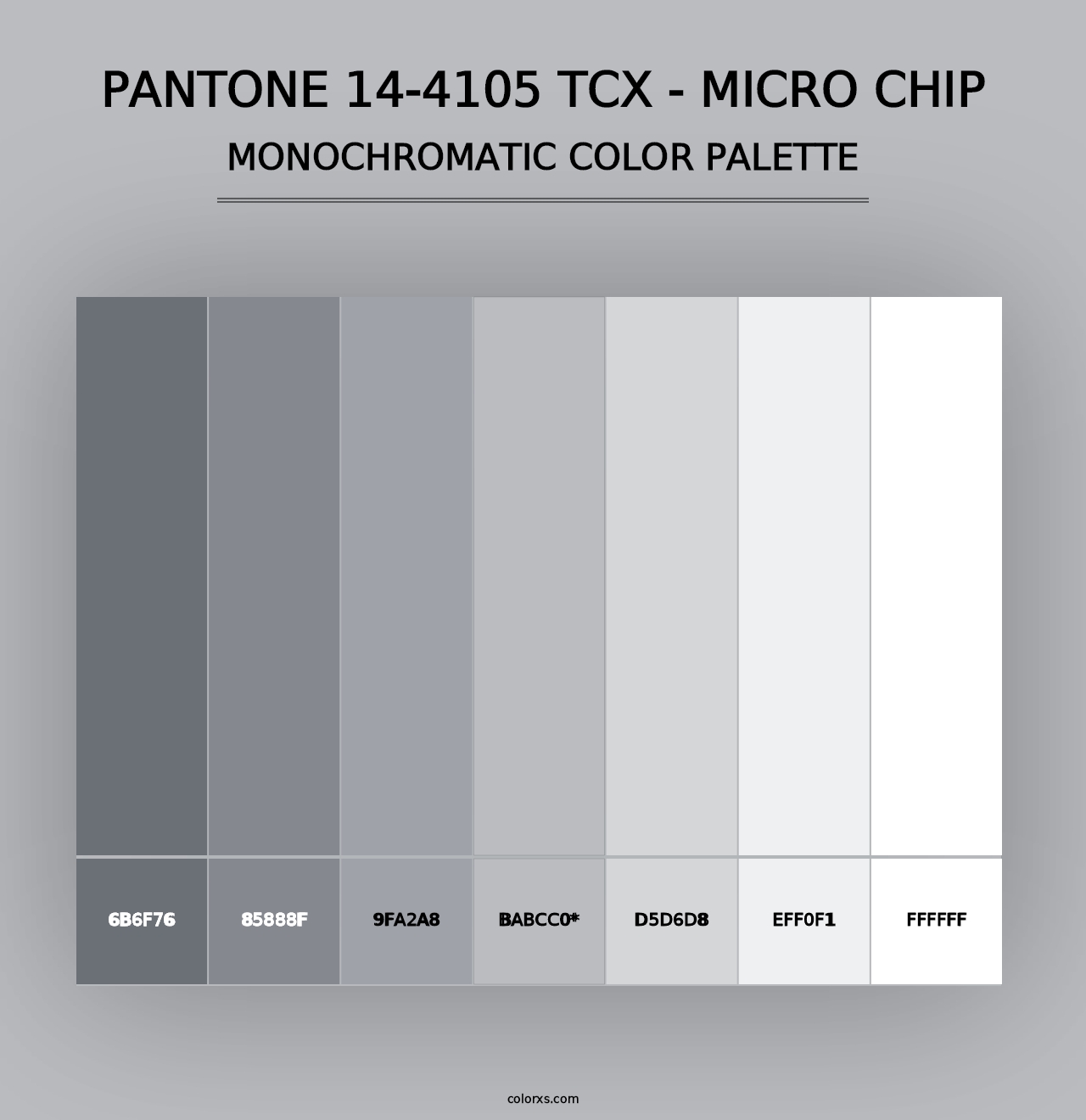 PANTONE 14-4105 TCX - Micro Chip - Monochromatic Color Palette