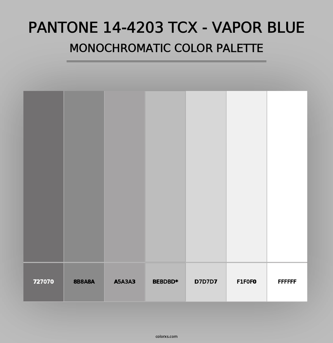 PANTONE 14-4203 TCX - Vapor Blue - Monochromatic Color Palette