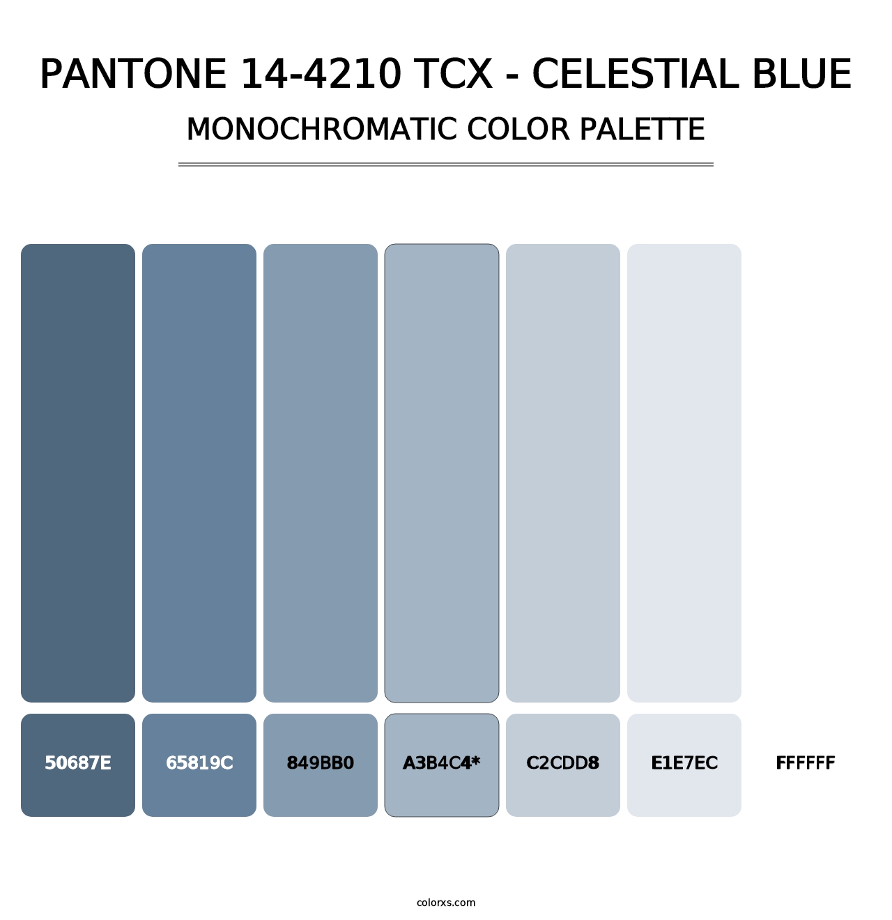 PANTONE 14-4210 TCX - Celestial Blue - Monochromatic Color Palette