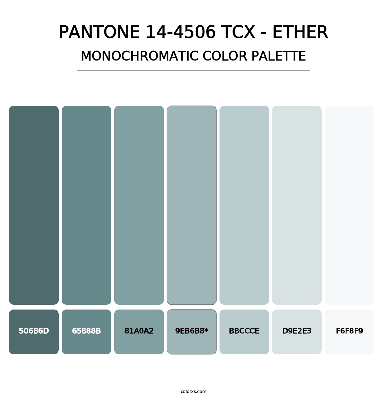 PANTONE 14-4506 TCX - Ether - Monochromatic Color Palette