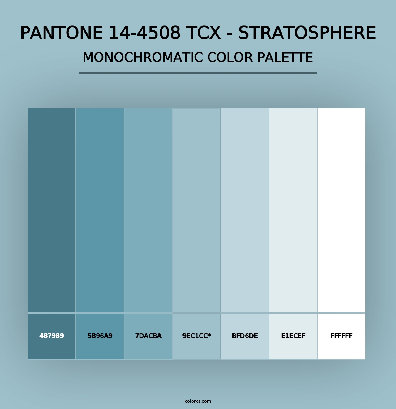 PANTONE 14-4508 TCX - Stratosphere - Monochromatic Color Palette