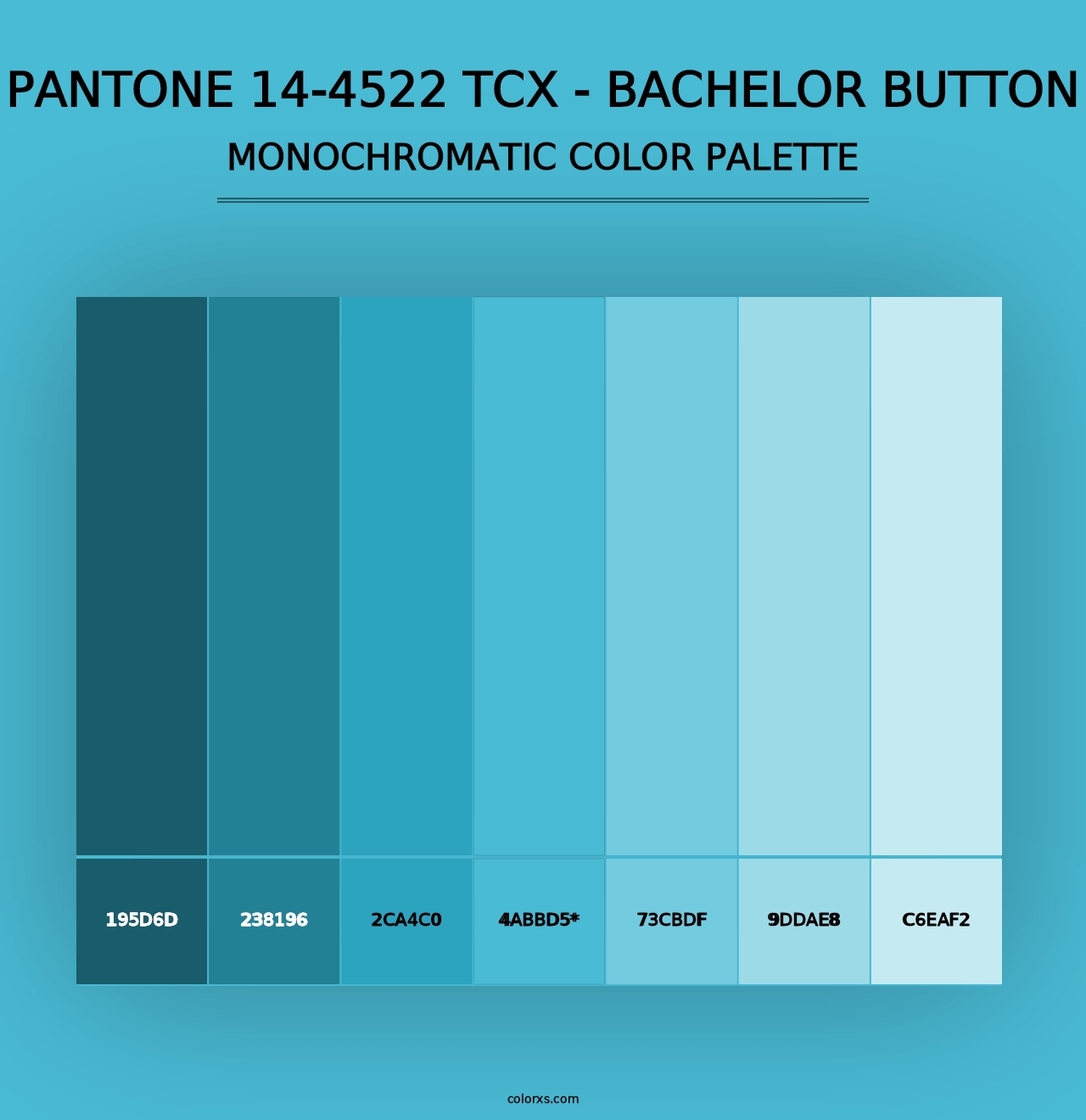 PANTONE 14-4522 TCX - Bachelor Button - Monochromatic Color Palette