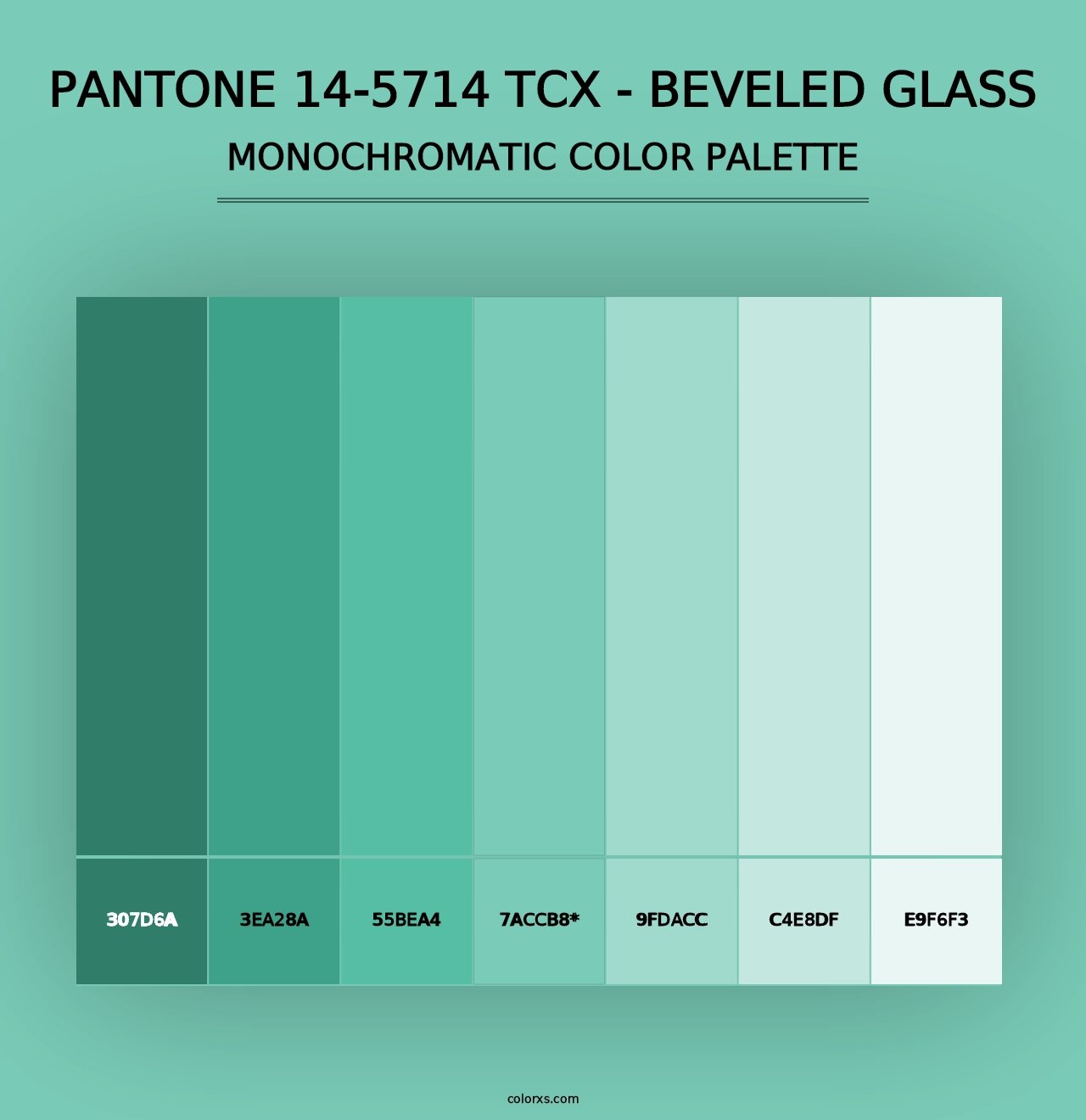 PANTONE 14-5714 TCX - Beveled Glass - Monochromatic Color Palette