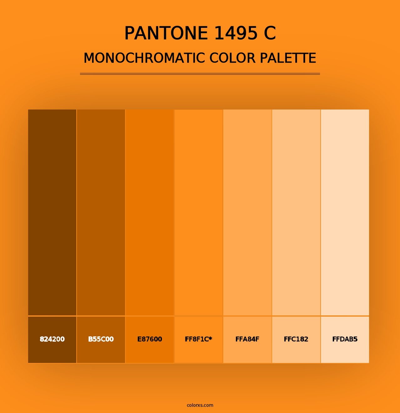 Pantone 1495 C Color Palettes