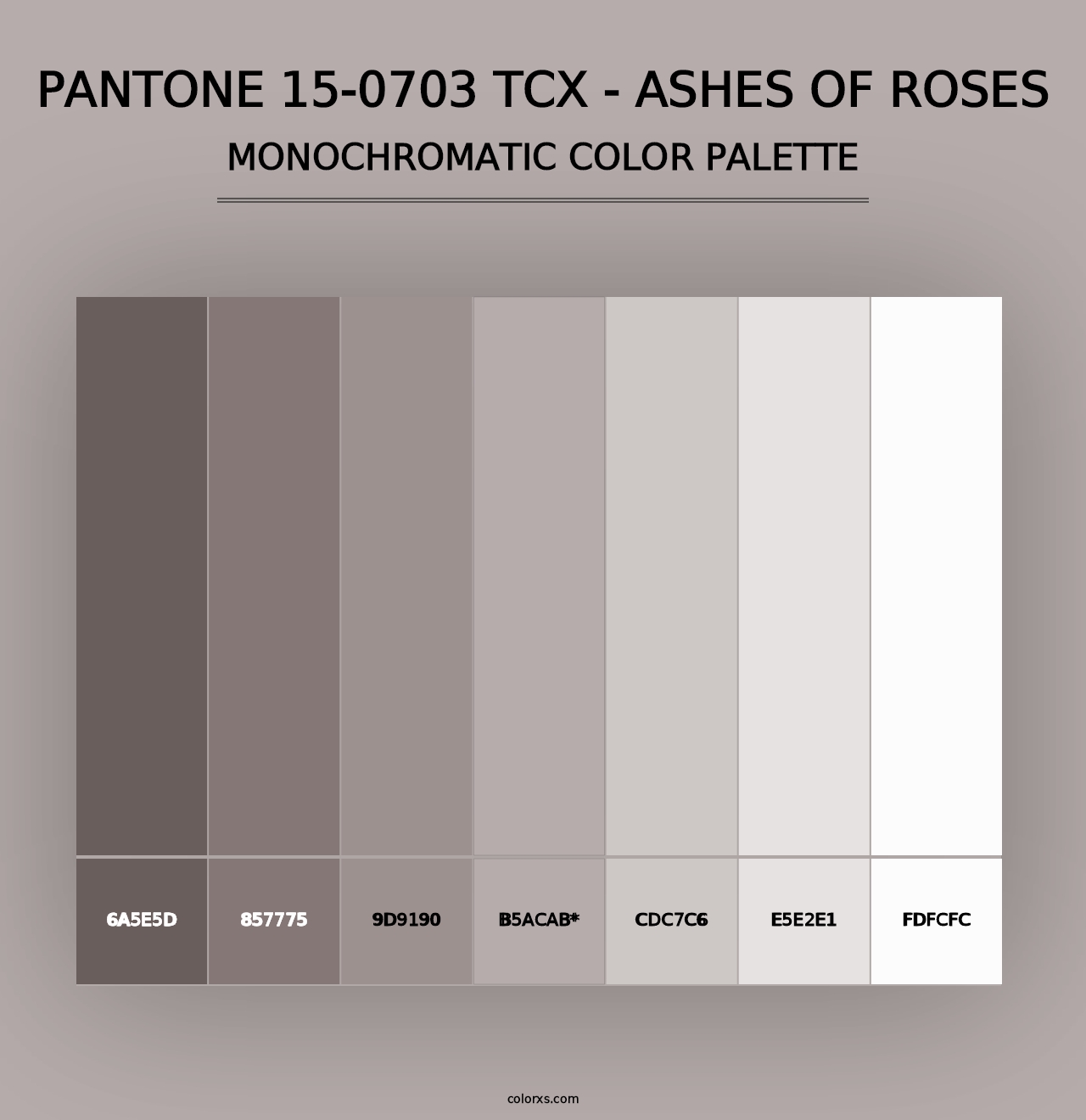 PANTONE 15-0703 TCX - Ashes of Roses - Monochromatic Color Palette