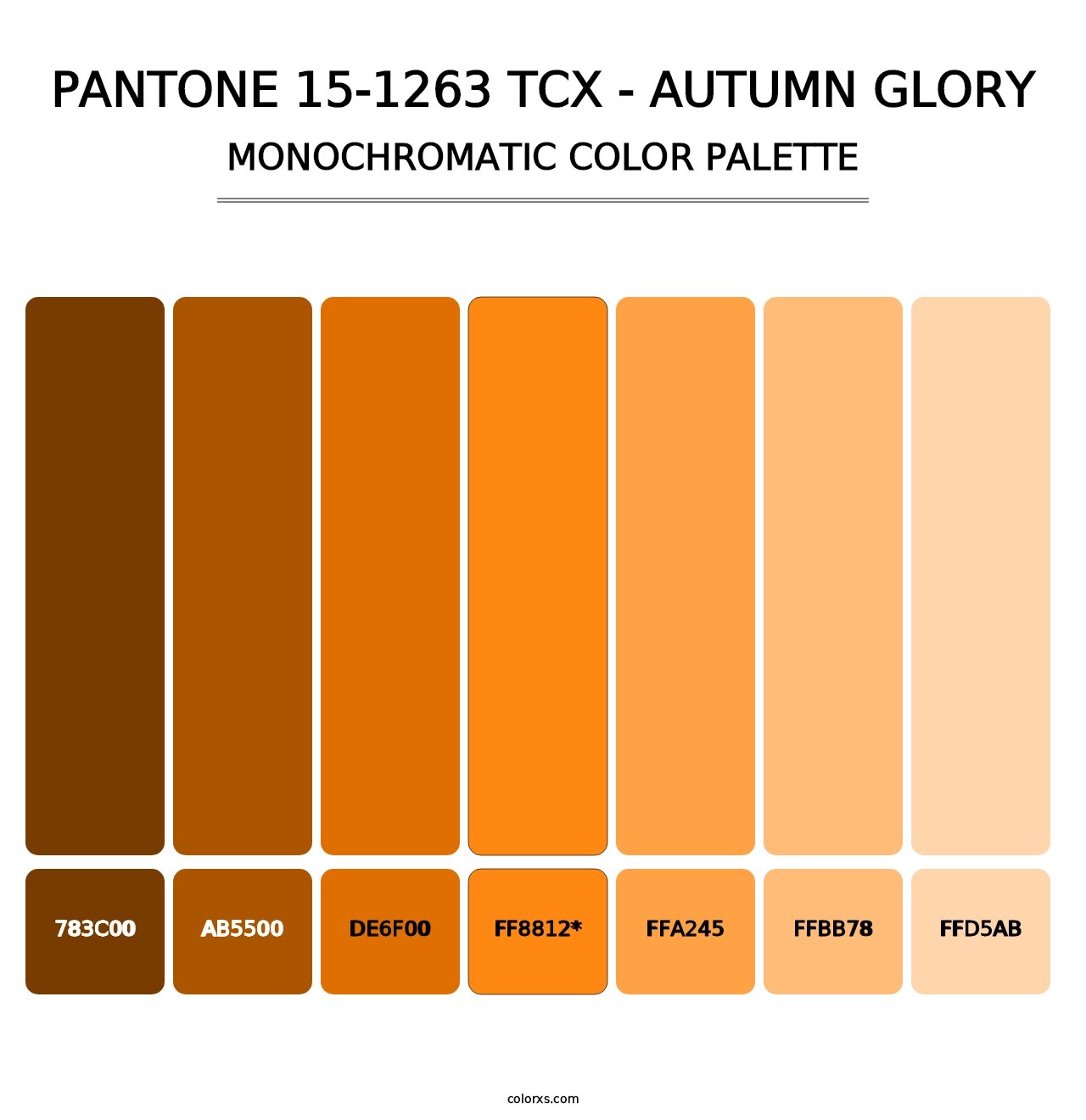 PANTONE 15-1263 TCX - Autumn Glory - Monochromatic Color Palette