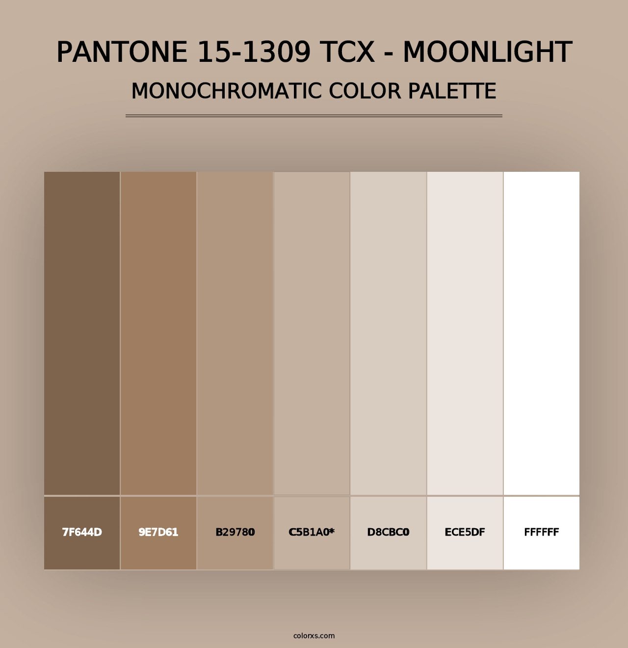 PANTONE 15-1309 TCX - Moonlight - Monochromatic Color Palette