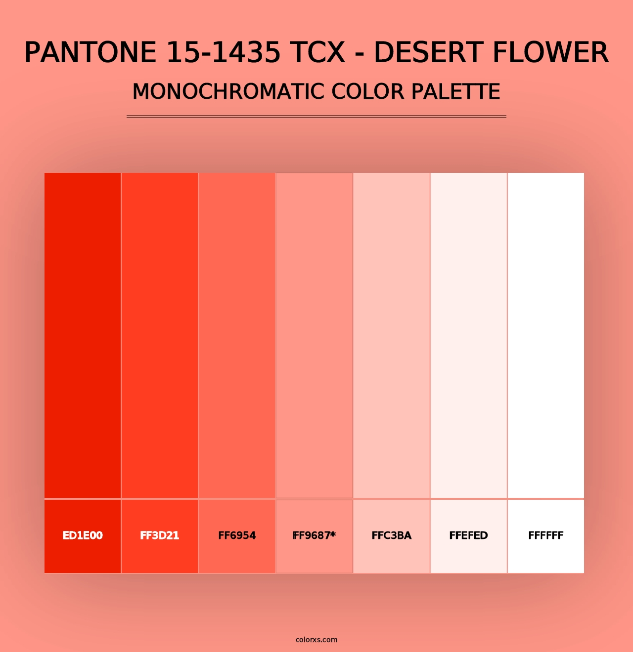 PANTONE 15-1435 TCX - Desert Flower - Monochromatic Color Palette