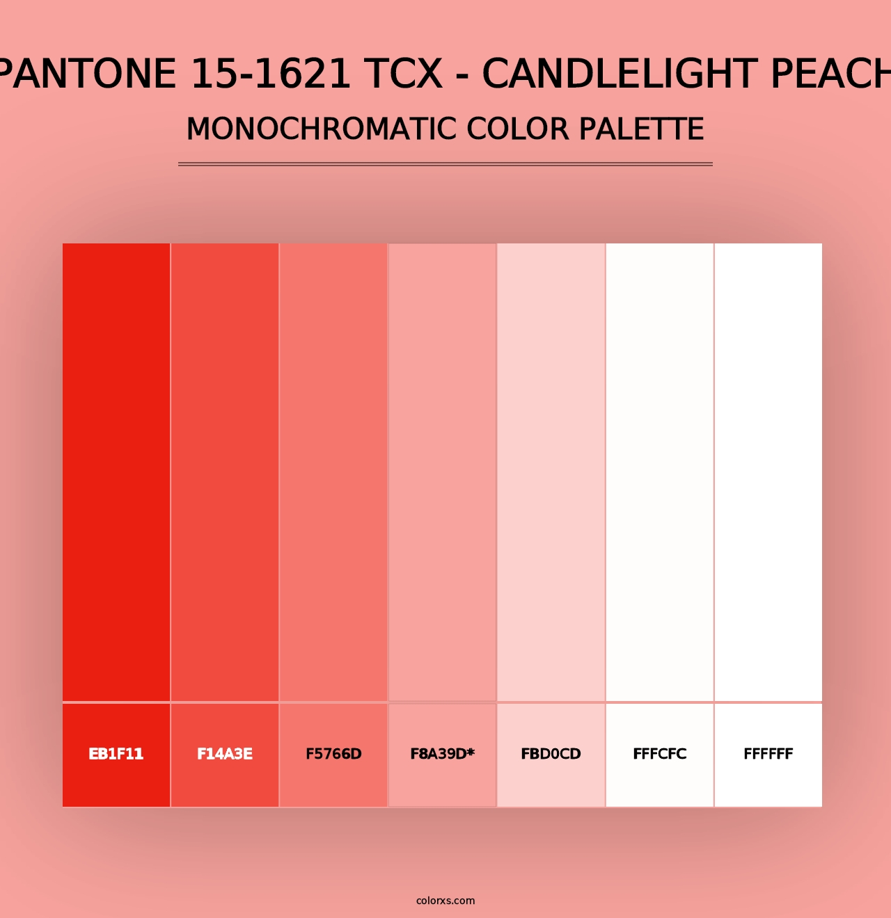 PANTONE 15-1621 TCX - Candlelight Peach - Monochromatic Color Palette