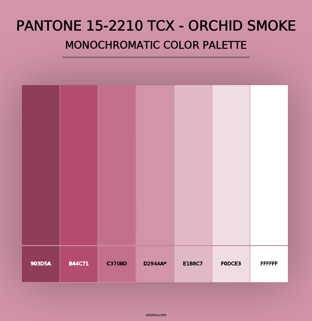 PANTONE 15-2210 TCX - Orchid Smoke - Monochromatic Color Palette