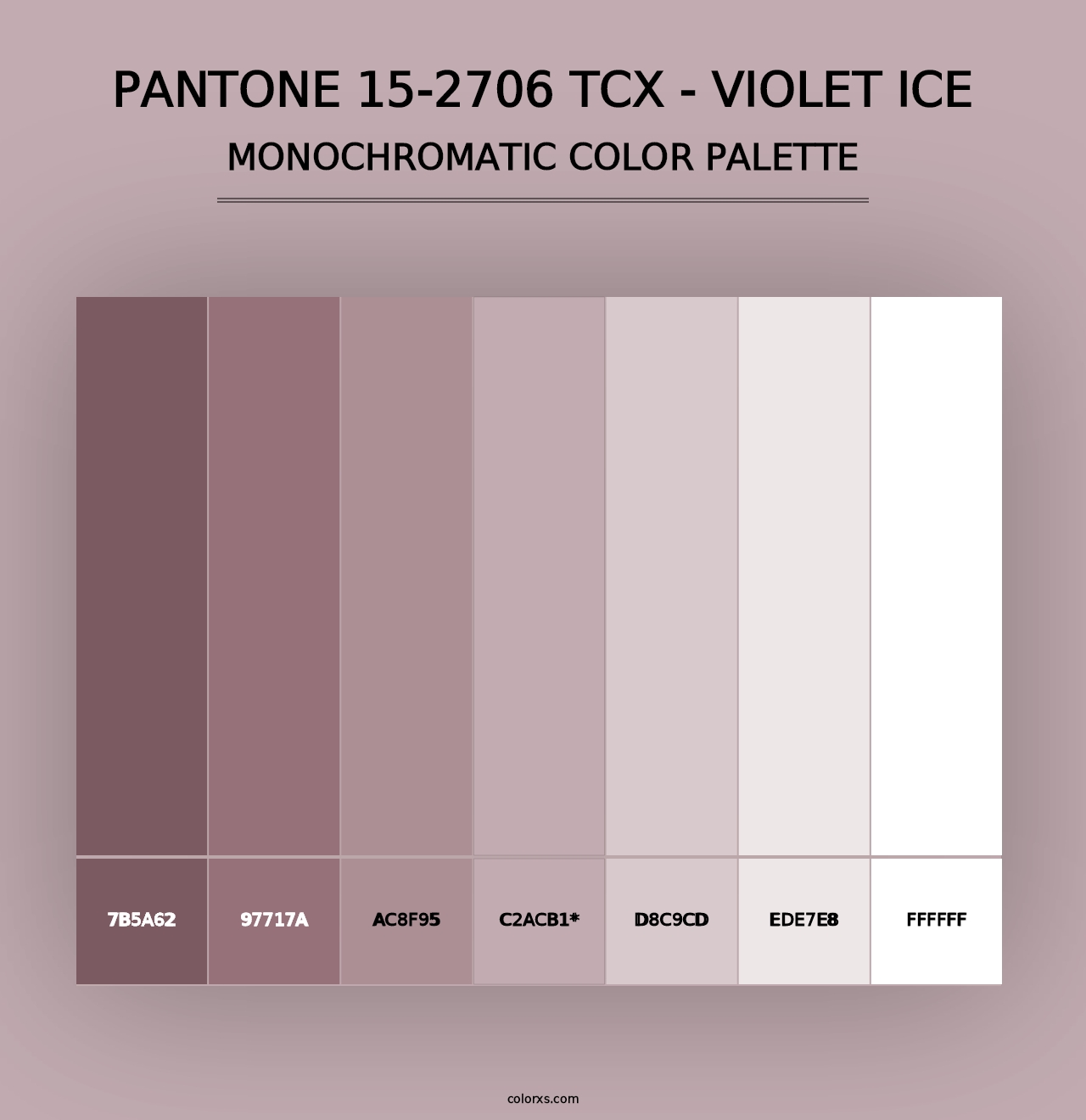 PANTONE 15-2706 TCX - Violet Ice - Monochromatic Color Palette