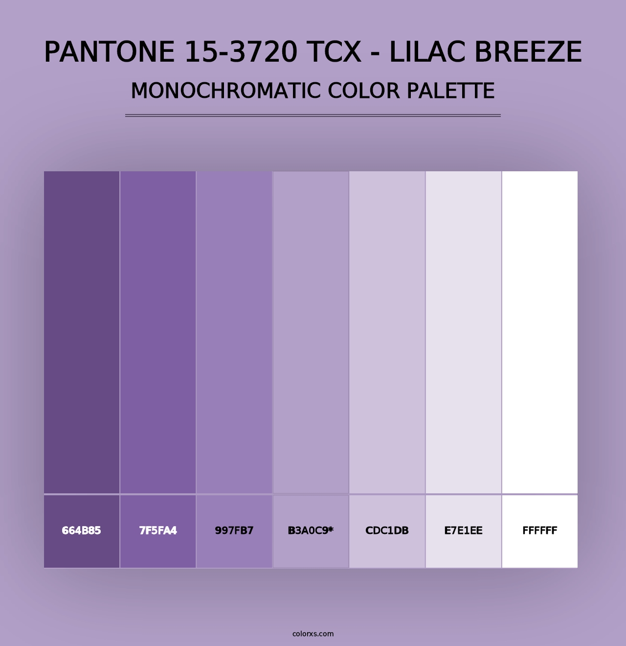 PANTONE 15-3720 TCX - Lilac Breeze - Monochromatic Color Palette