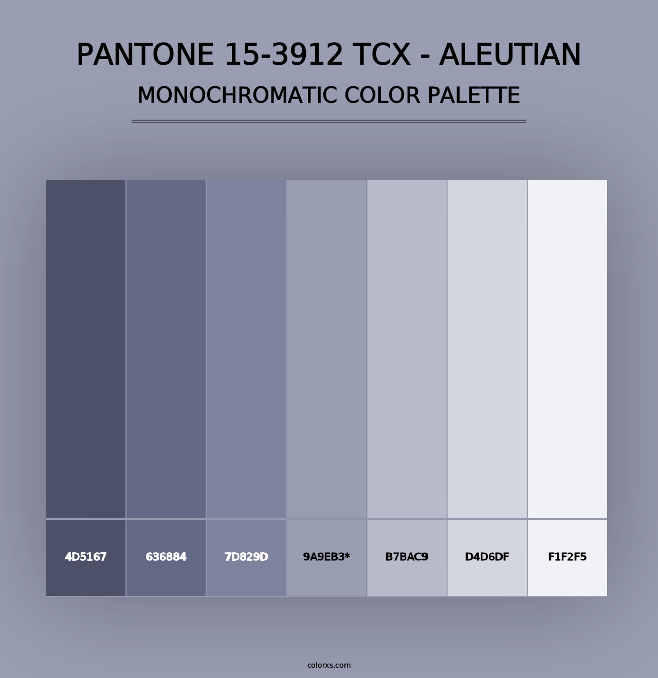 PANTONE 15-3912 TCX - Aleutian - Monochromatic Color Palette