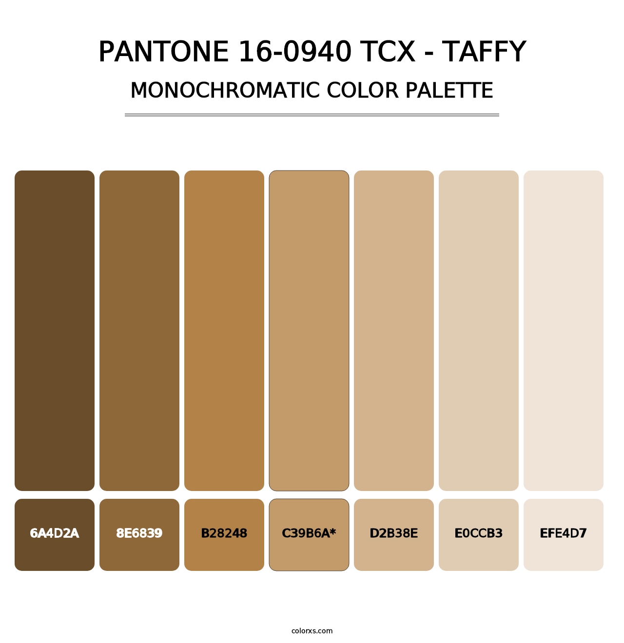 PANTONE 16-0940 TCX - Taffy - Monochromatic Color Palette