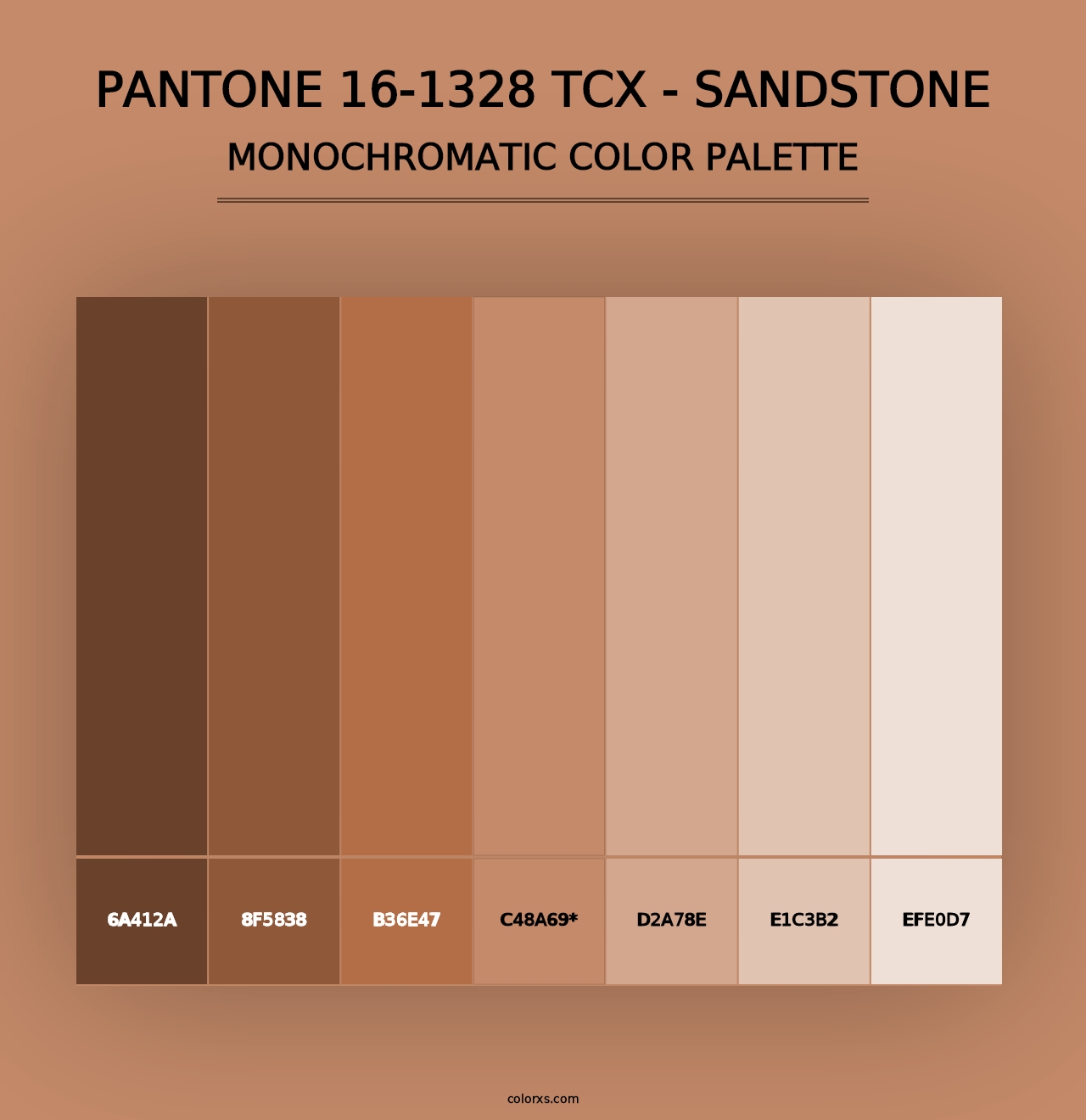 PANTONE 16-1328 TCX - Sandstone - Monochromatic Color Palette