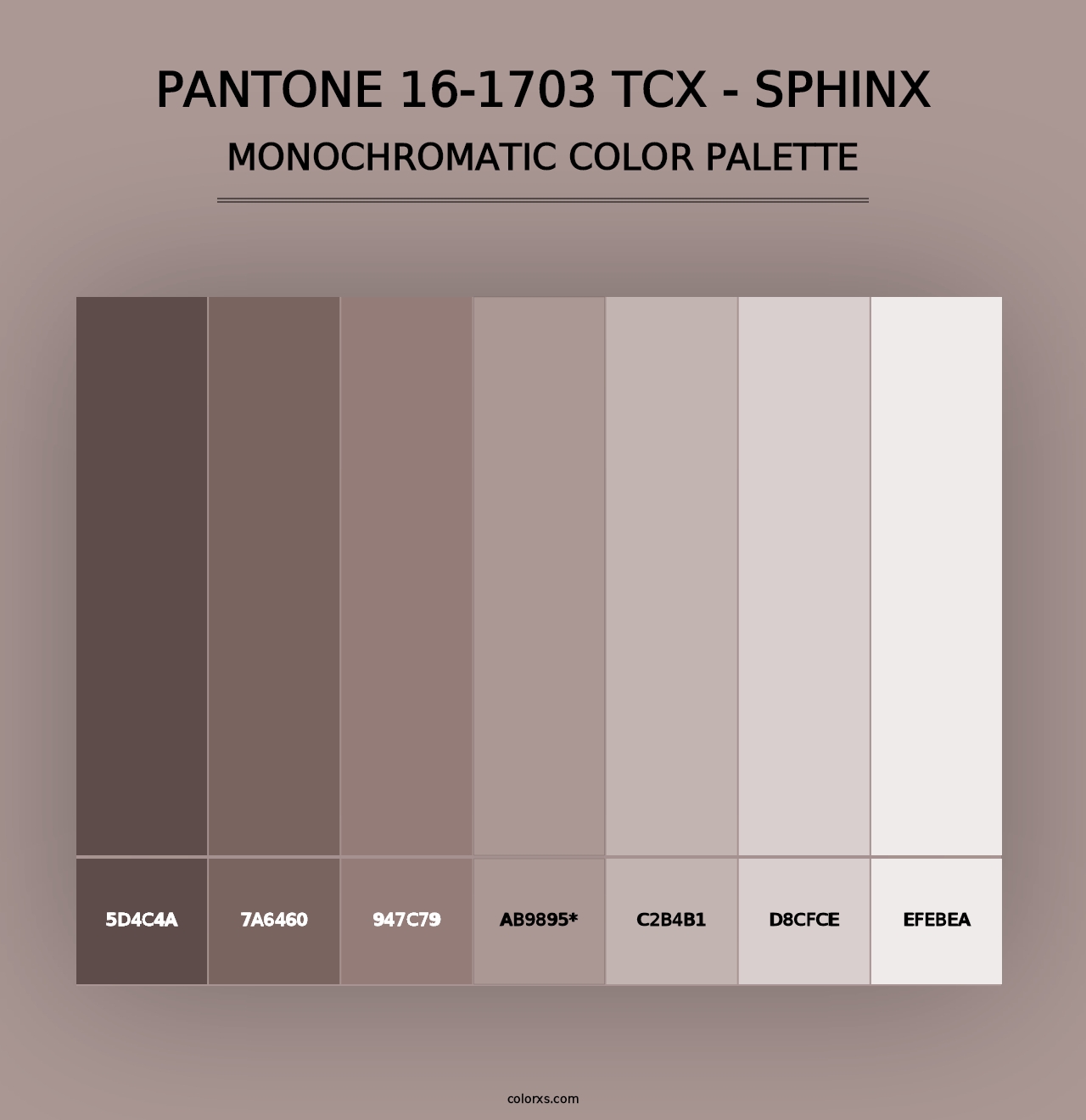 PANTONE 16-1703 TCX - Sphinx - Monochromatic Color Palette