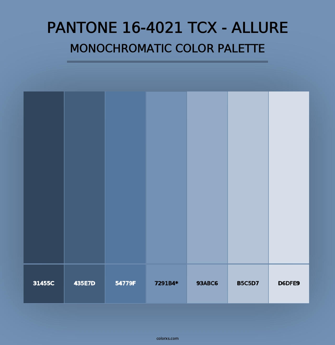 PANTONE 16-4021 TCX - Allure - Monochromatic Color Palette