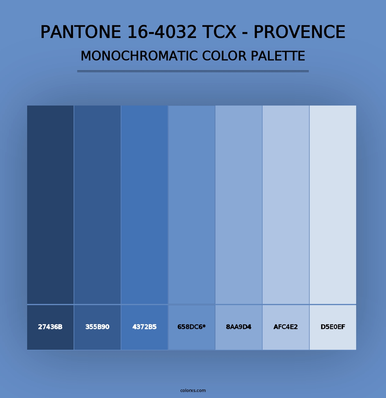 PANTONE 16-4032 TCX - Provence - Monochromatic Color Palette