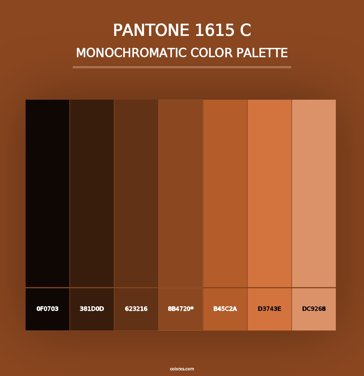 PANTONE 1615 C - Monochromatic Color Palette