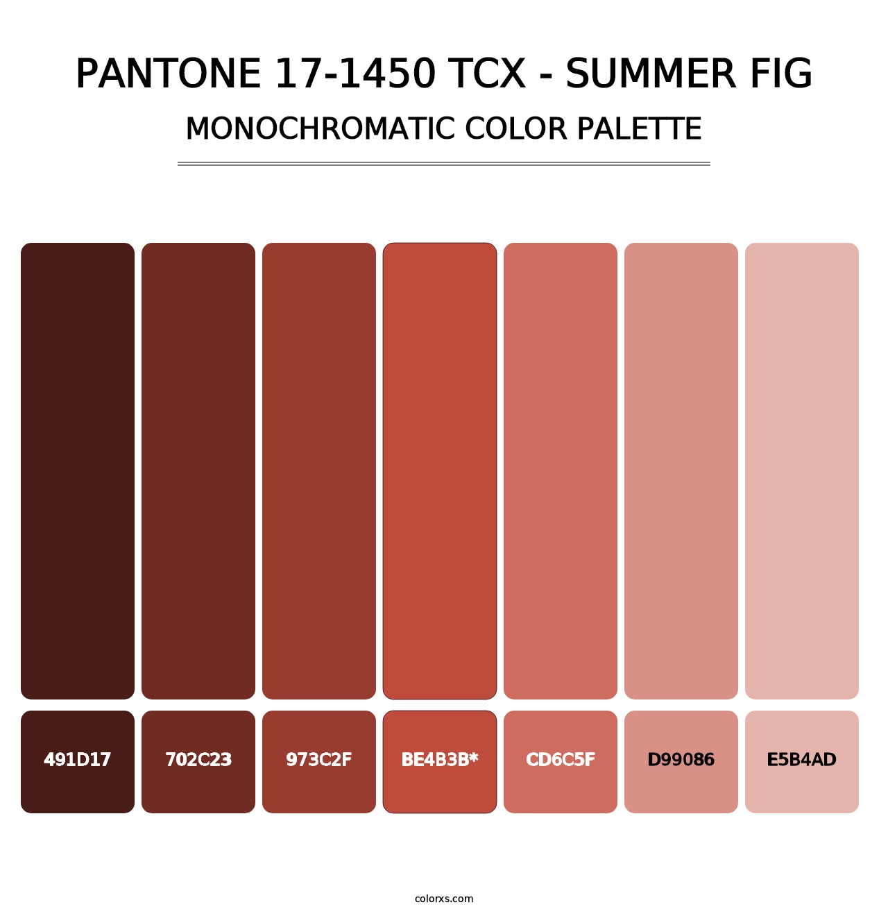 PANTONE 17-1450 TCX - Summer Fig - Monochromatic Color Palette