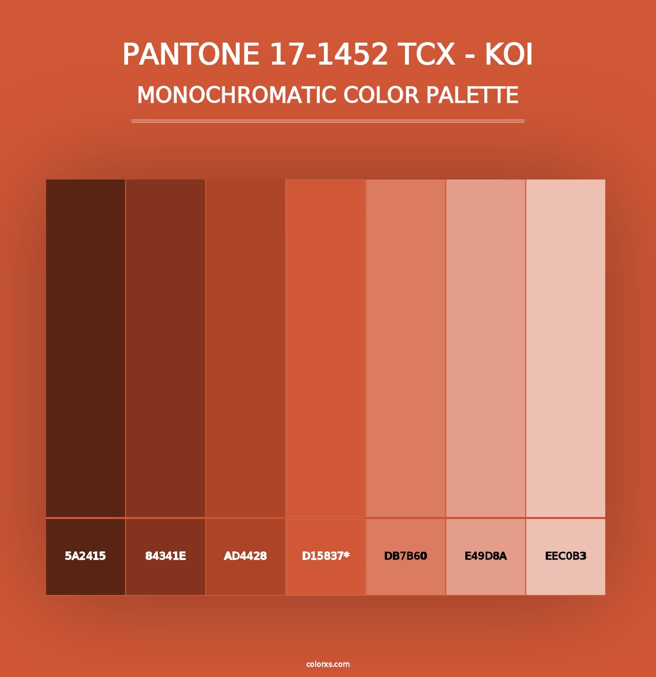 PANTONE 17-1452 TCX - Koi - Monochromatic Color Palette