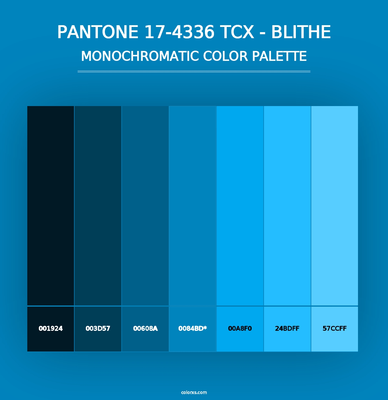 PANTONE 17-4336 TCX - Blithe - Monochromatic Color Palette