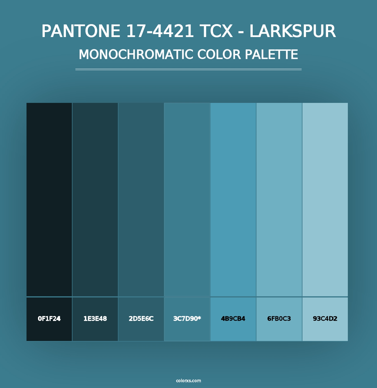 PANTONE 17-4421 TCX - Larkspur - Monochromatic Color Palette