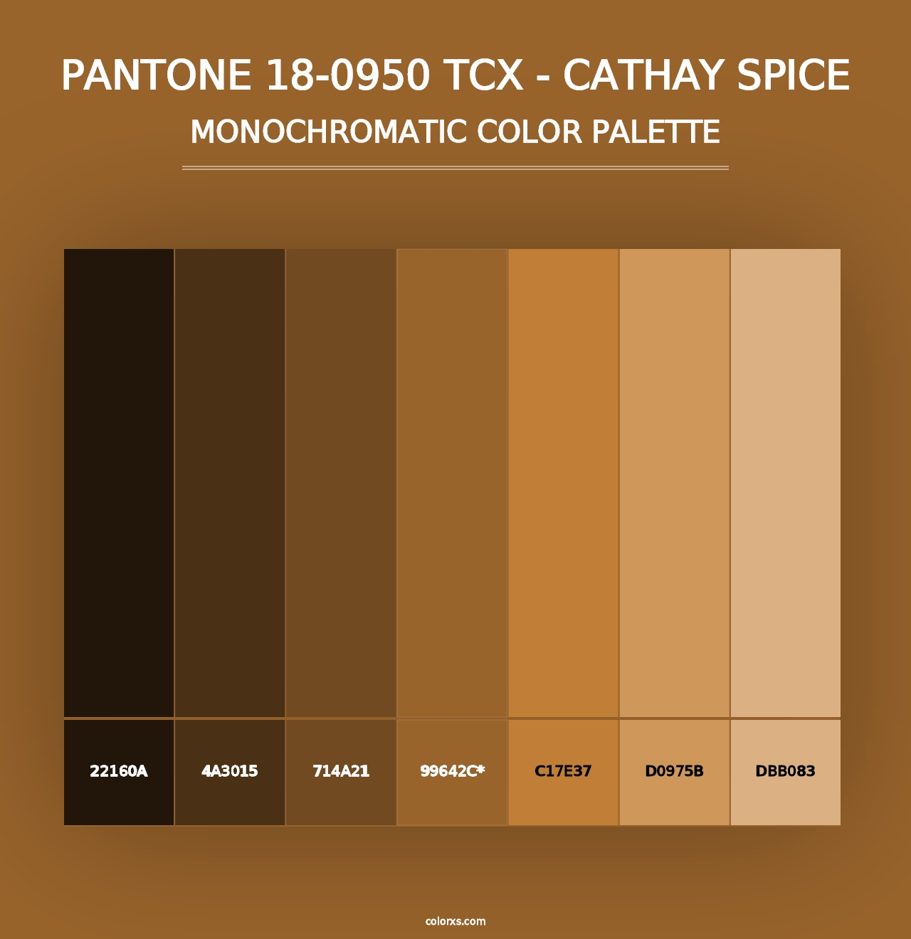 PANTONE 18-0950 TCX - Cathay Spice - Monochromatic Color Palette