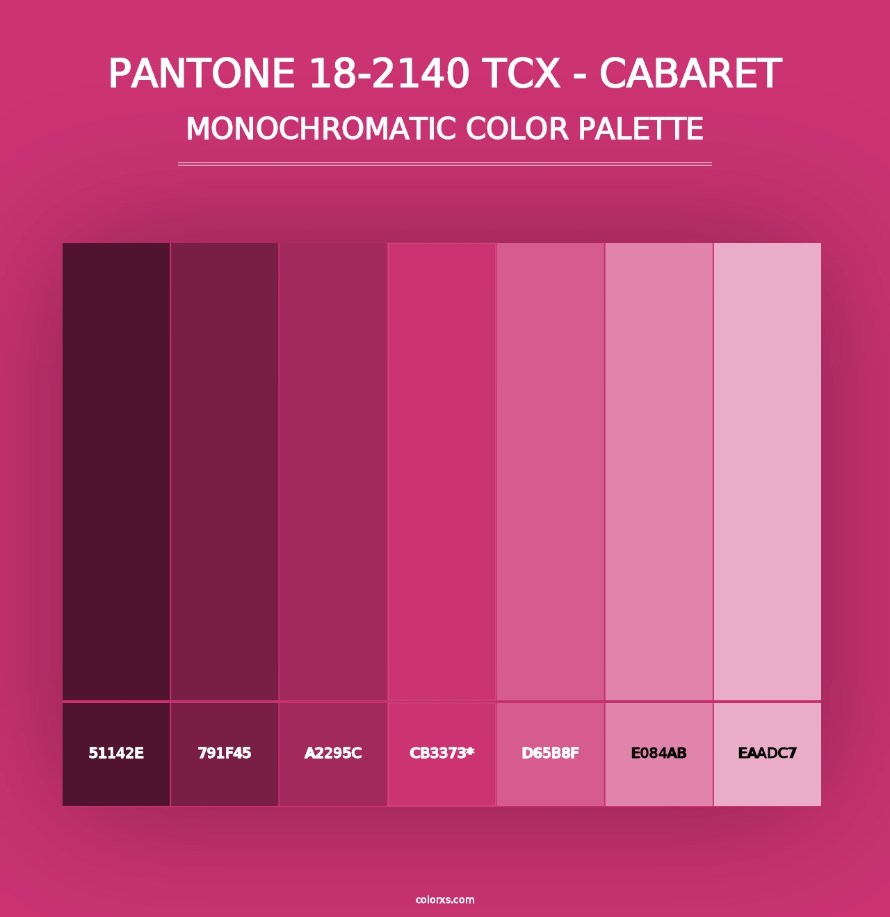 PANTONE 18-2140 TCX - Cabaret - Monochromatic Color Palette