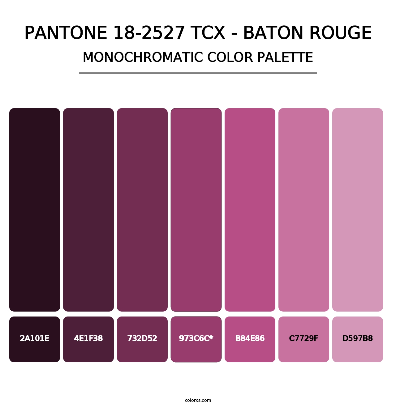 PANTONE 18-2527 TCX - Baton Rouge - Monochromatic Color Palette