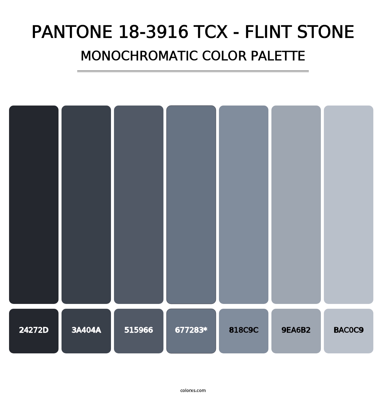 PANTONE 18-3916 TCX - Flint Stone - Monochromatic Color Palette