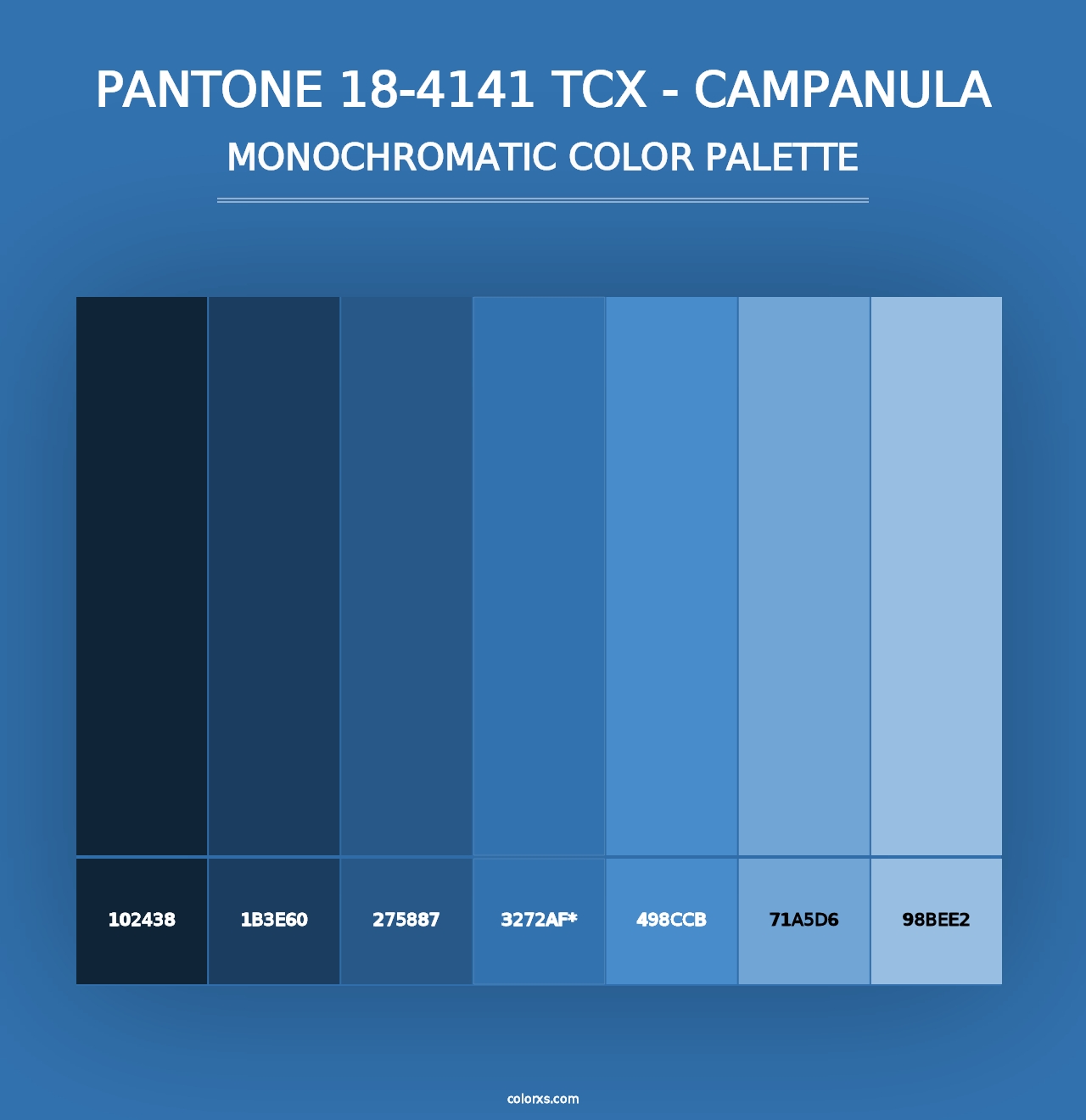 PANTONE 18-4141 TCX - Campanula - Monochromatic Color Palette