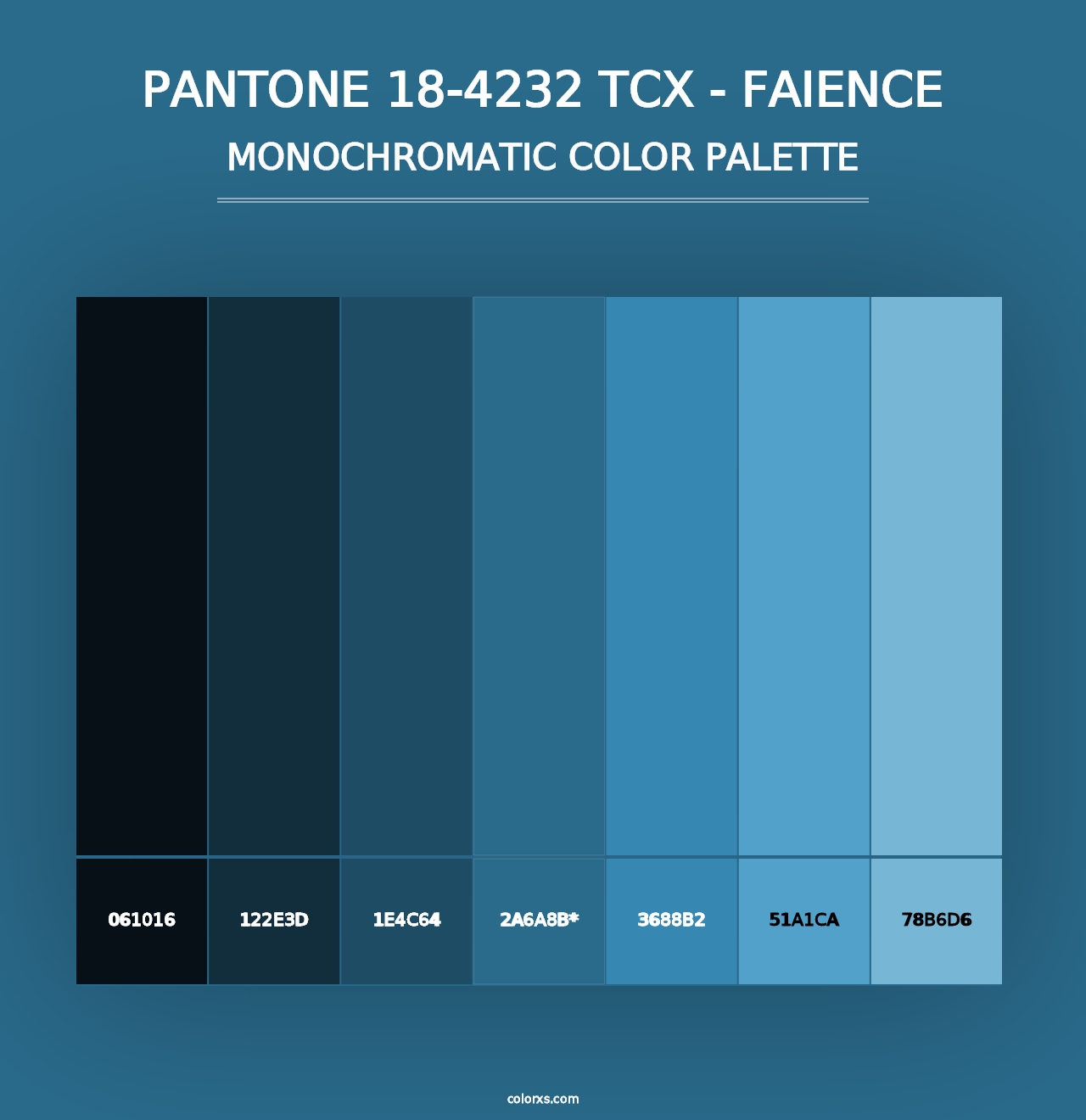 PANTONE 18-4232 TCX - Faience - Monochromatic Color Palette