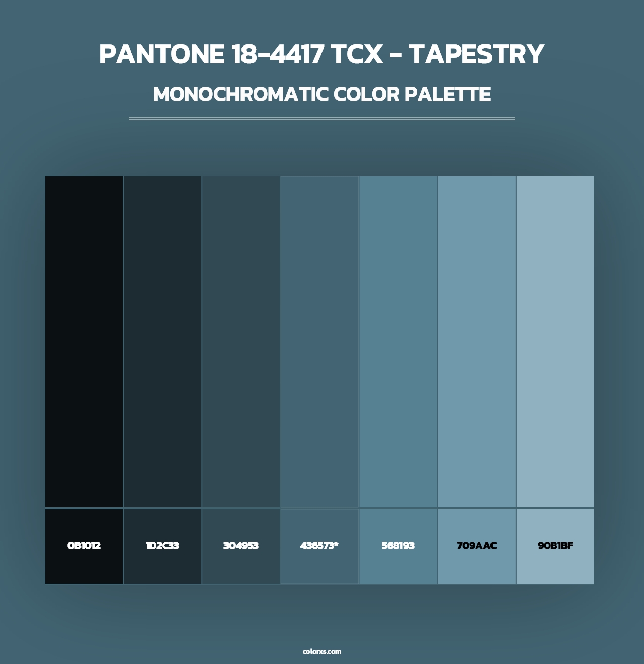 PANTONE 18-4417 TCX - Tapestry - Monochromatic Color Palette