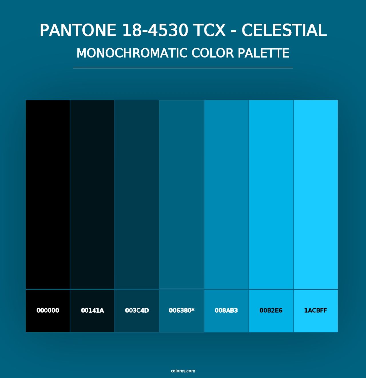 PANTONE 18-4530 TCX - Celestial - Monochromatic Color Palette