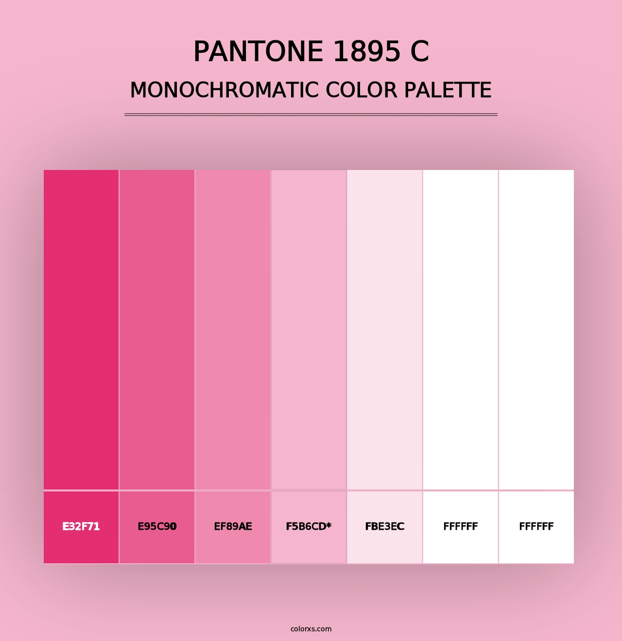 PANTONE 1895 C - Monochromatic Color Palette