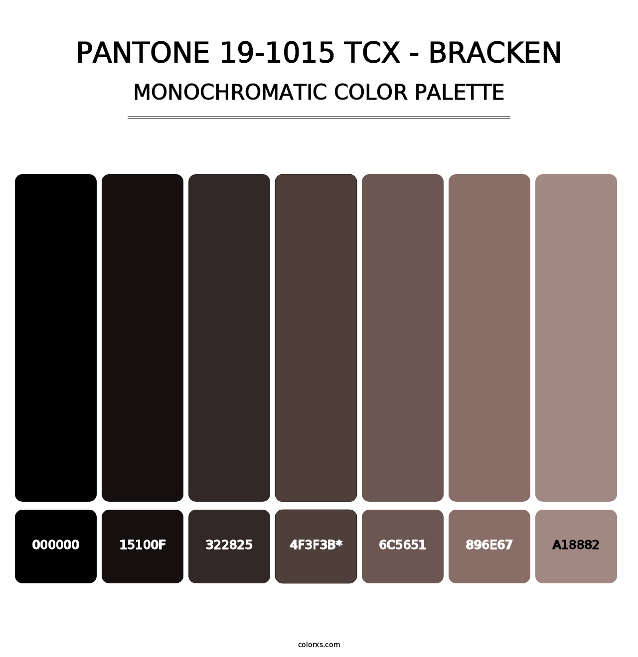 PANTONE 19-1015 TCX - Bracken - Monochromatic Color Palette