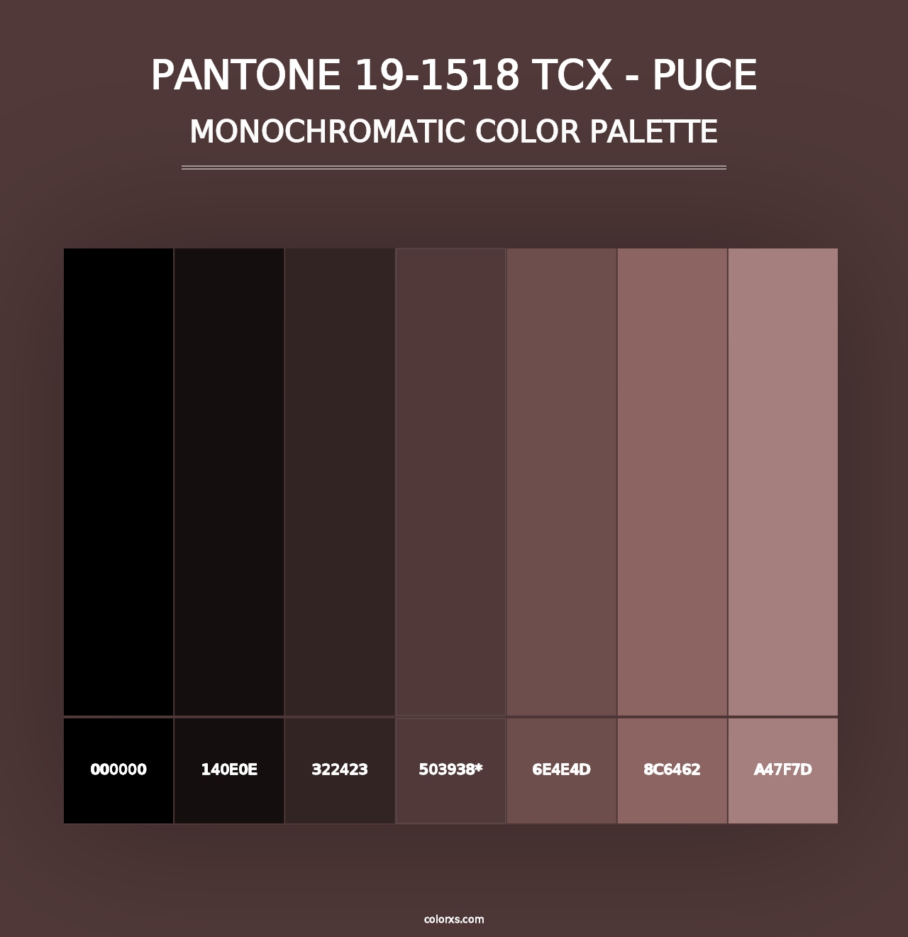 PANTONE 19-1518 TCX - Puce - Monochromatic Color Palette