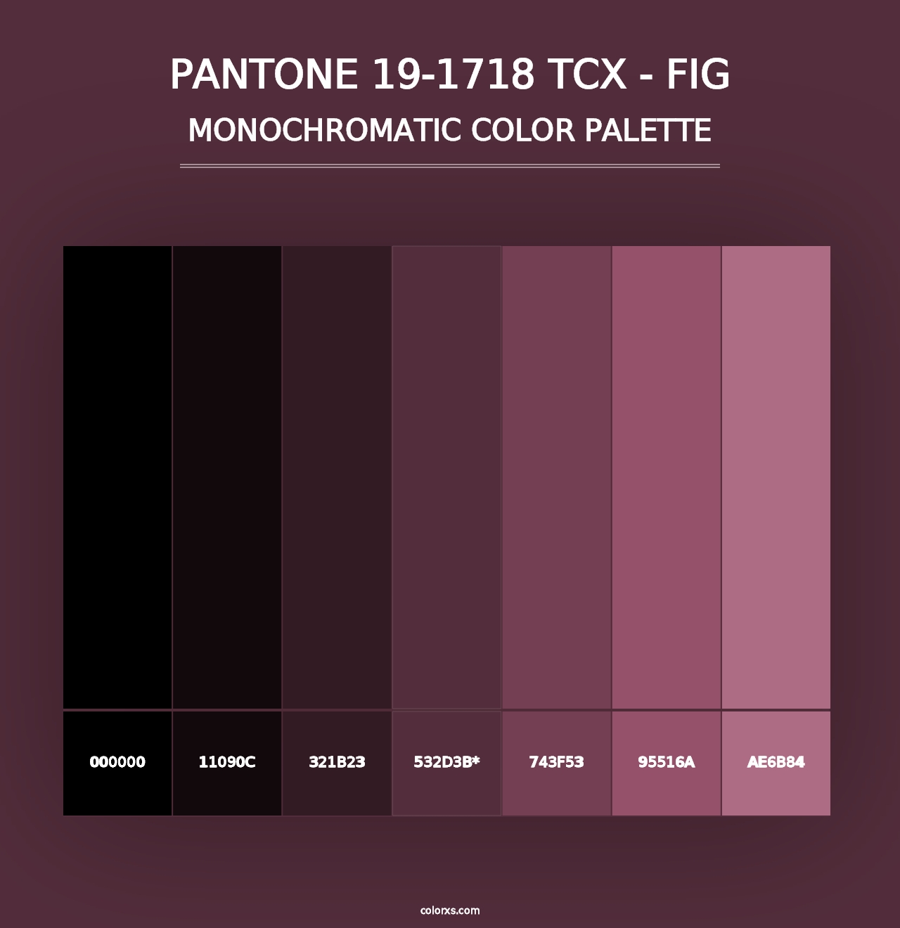 PANTONE 19-1718 TCX - Fig - Monochromatic Color Palette