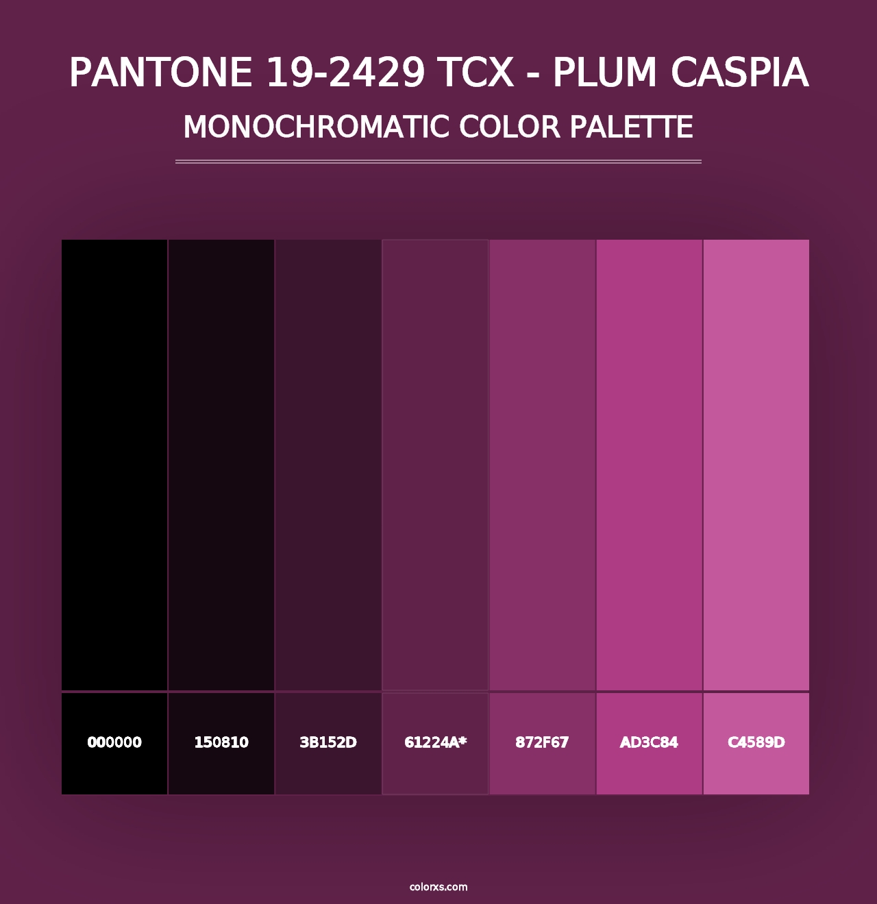 PANTONE 19-2429 TCX - Plum Caspia - Monochromatic Color Palette