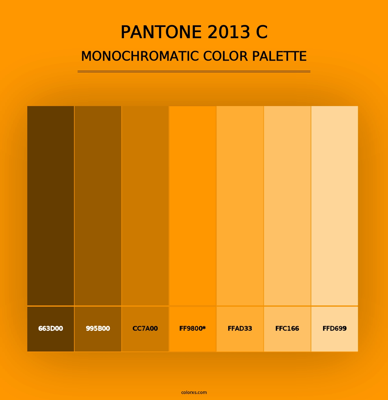 PANTONE 2013 C - Monochromatic Color Palette