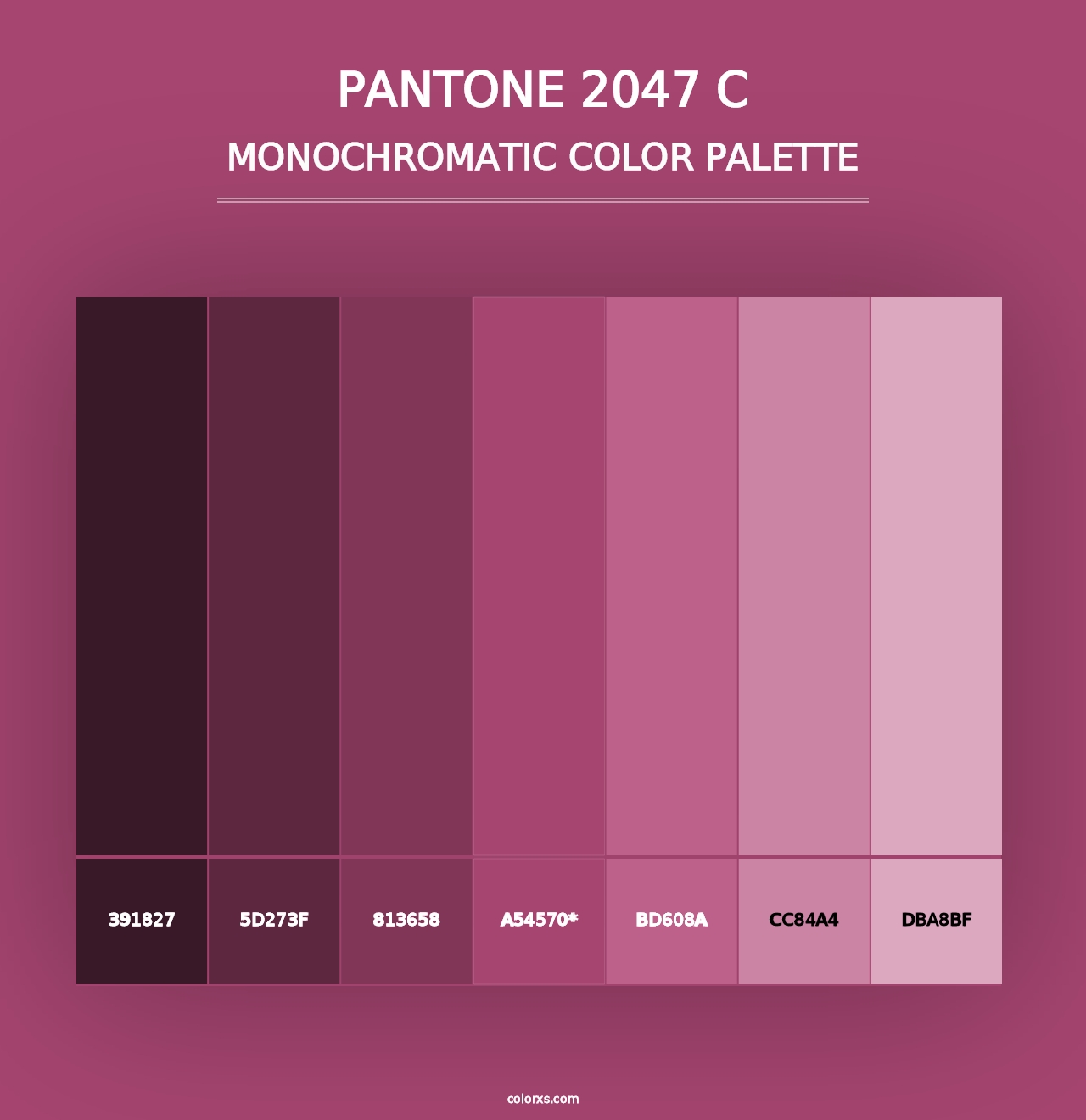 PANTONE 2047 C - Monochromatic Color Palette