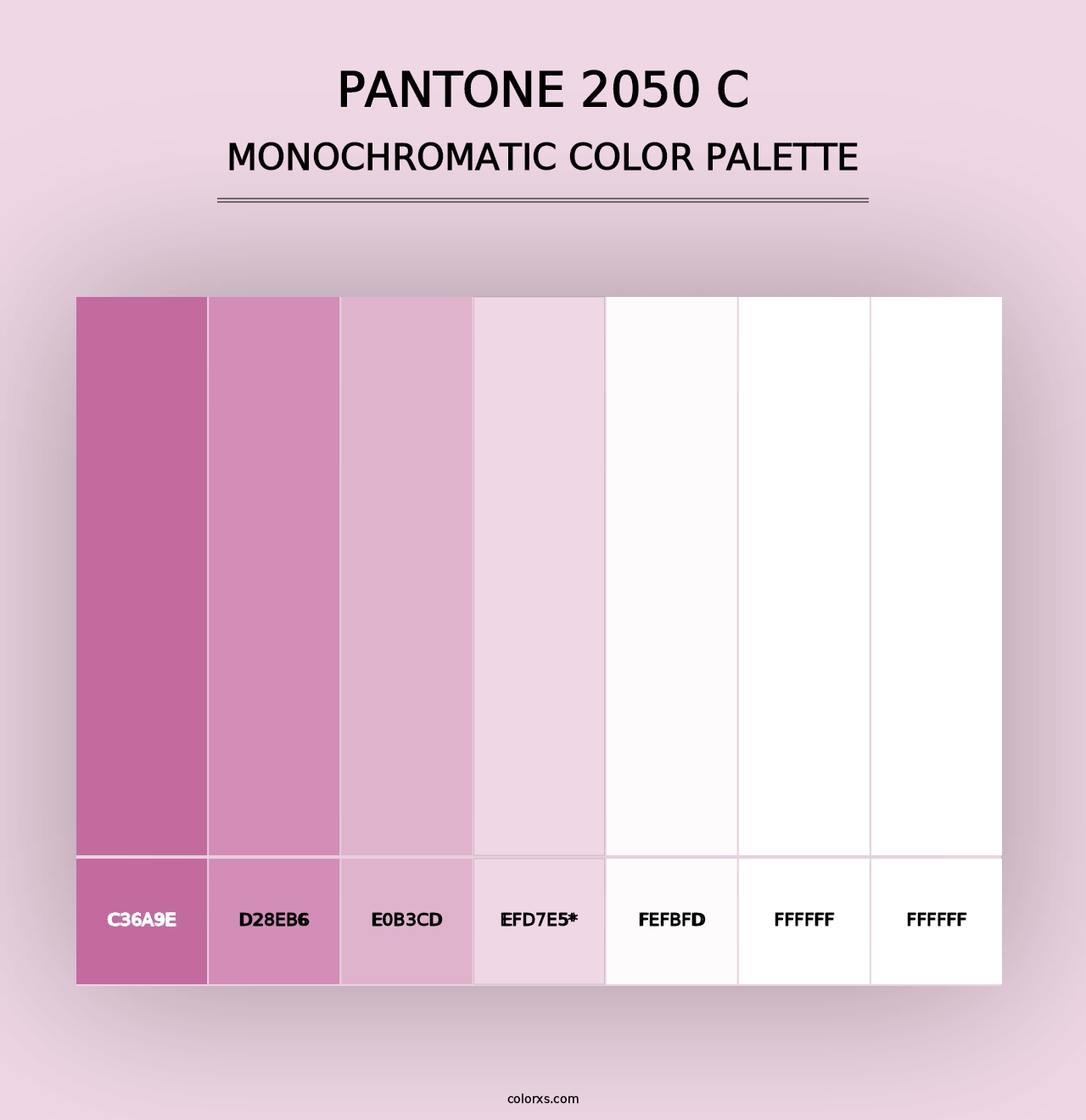 PANTONE 2050 C - Monochromatic Color Palette