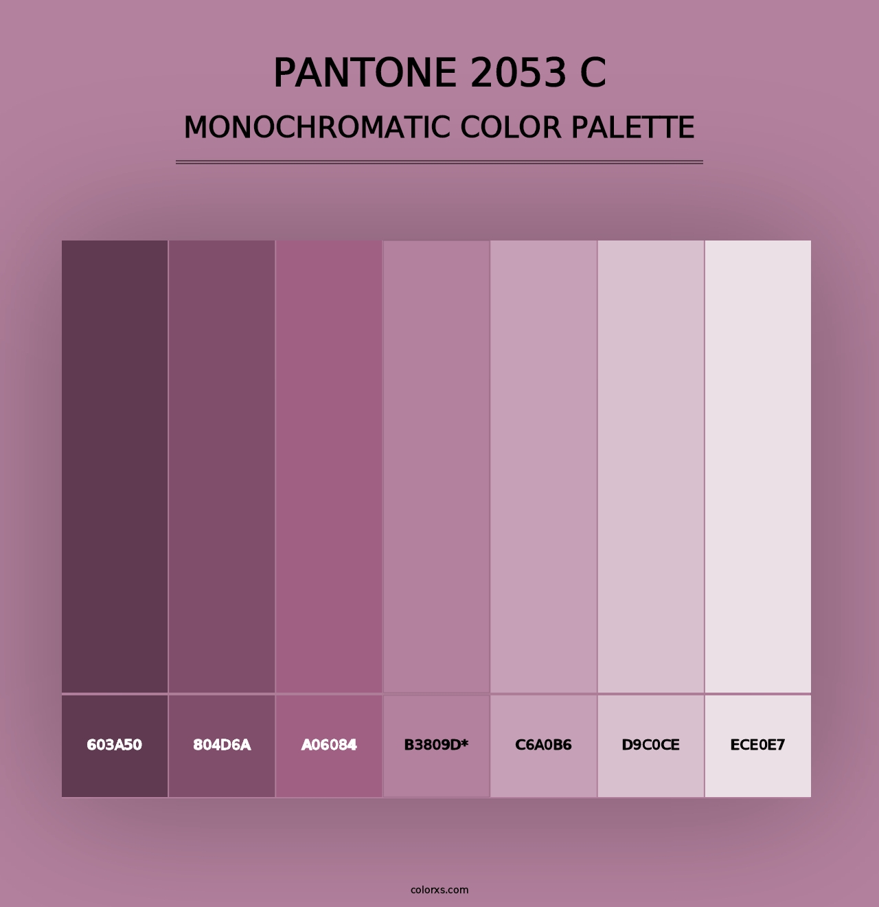 PANTONE 2053 C - Monochromatic Color Palette