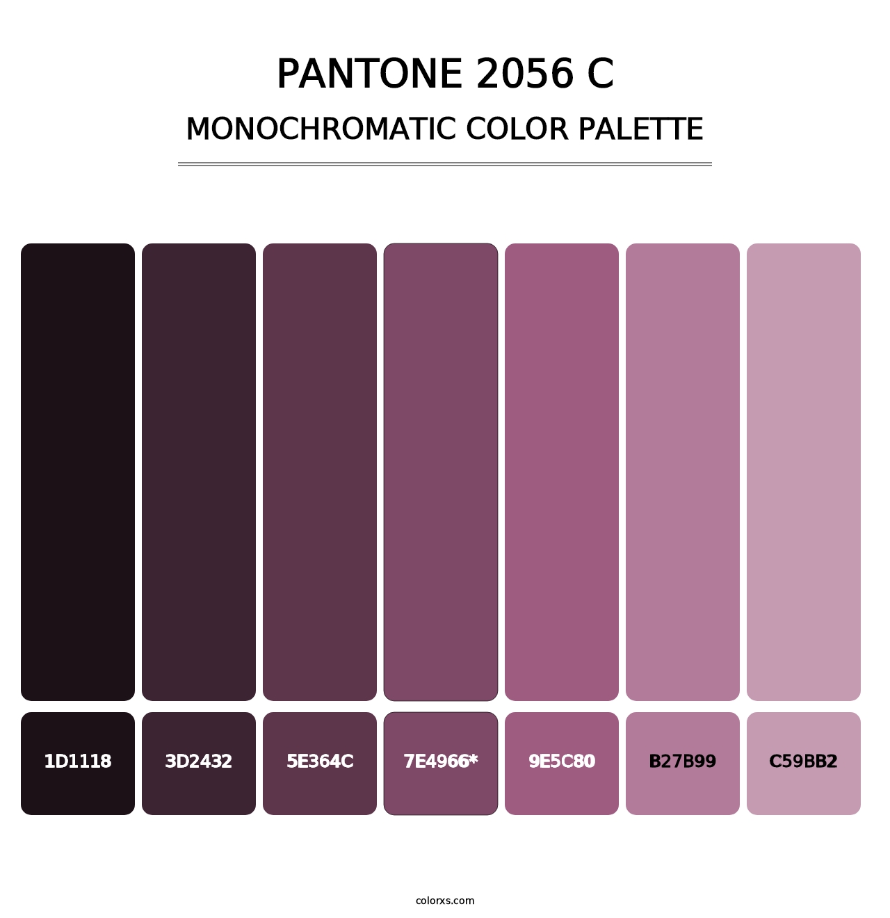 PANTONE 2056 C - Monochromatic Color Palette